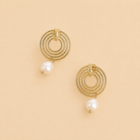 Boucles Halo - Perles Naturelles