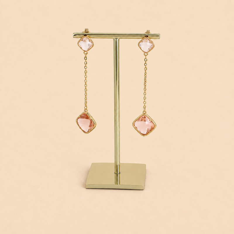 Boucles Alma Cristaux taillés